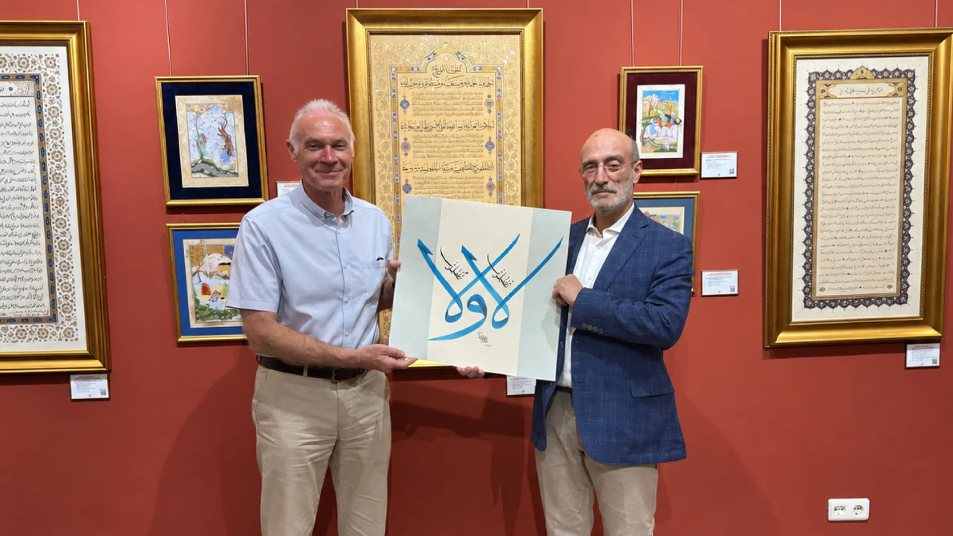 Türkiye Milli Kültür Vakfı Başkanı Prof. Dr. Selim Zaim ve İş Dünyası Vakfı Başkanı Osman Yıldırım Coşkun